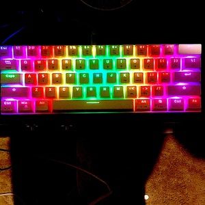 Custom white keyboard. Blue MX switches. Bluetooth/Wired.